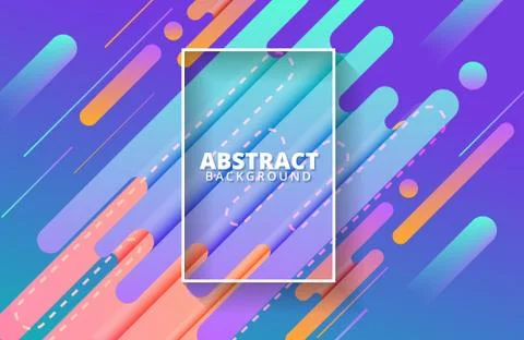 Abstract dynamic shapes background. Dynamic gradient shapes composition Stock Illustration