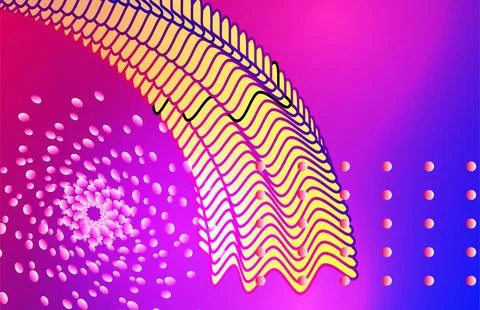 Abstract dynamic shapes gradient background featuring lines and elements pe.. 库存插图