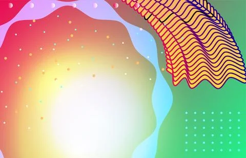 Abstract dynamic shapes gradient background featuring lines and elements pe.. 库存插图