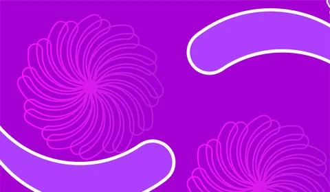 Abstract dynamic shapes purple gradient background featuring lines and elem.. Stock Illustration