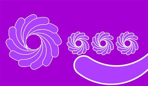 Abstract dynamic shapes purple gradient background featuring lines and elem.. Stock Illustration