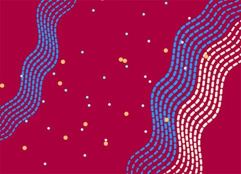 Abstract dynamic shapes red gradient background featuring lines and element.. Stock Illustration