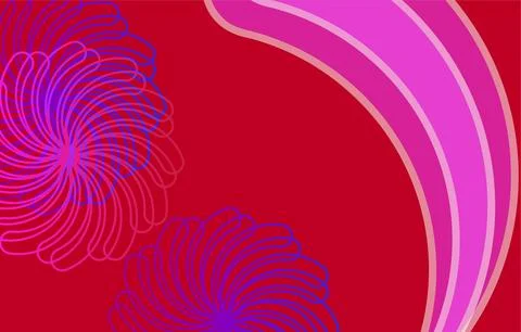 Abstract dynamic shapes red gradient background featuring lines and element.. Stock Illustration