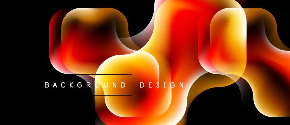 Abstract dynamic shapes, vibrant orange hues, flowing lines. Modern design Stock Illustration
