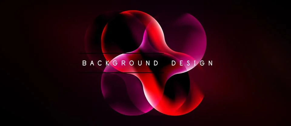 Abstract dynamic shapes, vibrant red, purple hues. Modern background design.. Stock Illustration