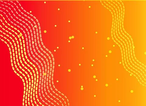Abstract dynamic shapes yellow orange gradient background featuring lines a.. Stock Illustration