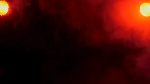 Abstract dynamic smoke over red lights Stock Footage 96376588