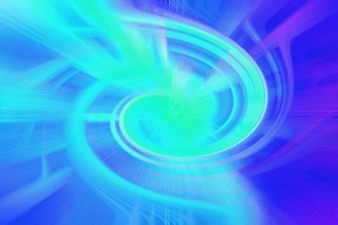 Abstract dynamic spiral background with vibrant blue and cyan light streaks Stock Illustration