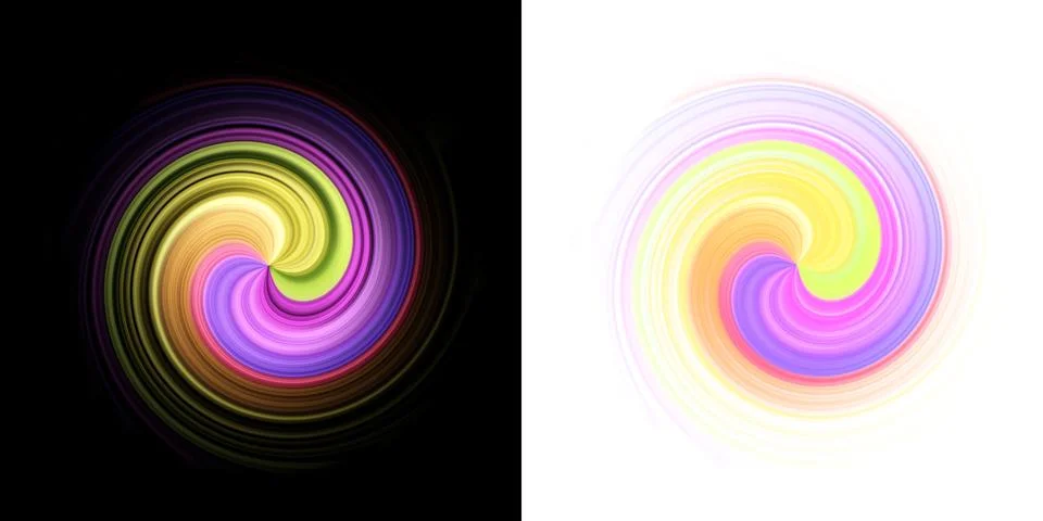 Abstract dynamic spiral vortex and twirl light effect Stock Illustration