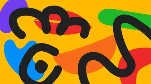 Abstract dynamic squiggle background Stock Illustration