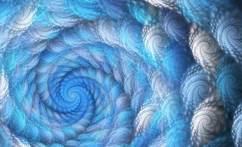Abstract dynamic textured background with lighting effect. Fractal spiral. Stock Illustration