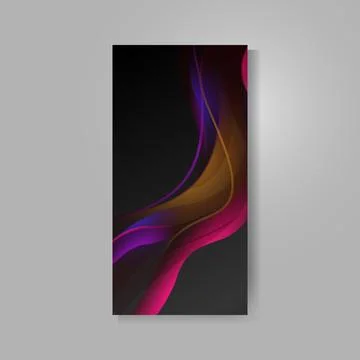 Abstract dynamic vibrant gradient mobile screen design Stock Illustration