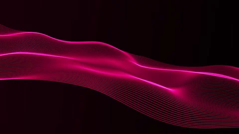 Abstract dynamic wave of connected dots, Big data digital technologies Stock Footage 340605297