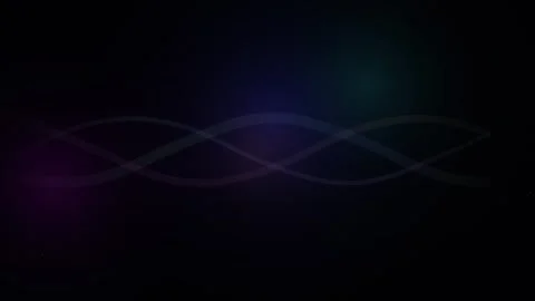 Abstract dynamic wave flowing across dark neon background with subtle parti.. Stock Footage 345731243