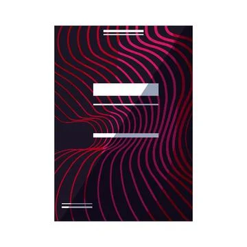 Abstract dynamic wave lines modern music poster design Illustrazione stock