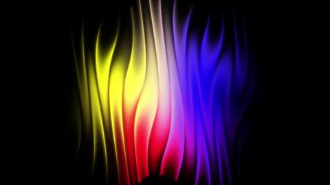 Abstract dynamic wave liquid fluid futuristic neon luminous Stock Footage 328002883