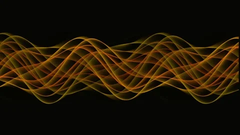 Abstract dynamic wave pattern formed by glowing orange and yellow particles.. 스톡 동영상 341679433
