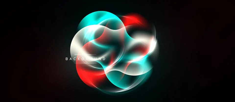 Abstract dynamic waves, red, turquoise, white. Elegant flowing lines create Stock Illustration
