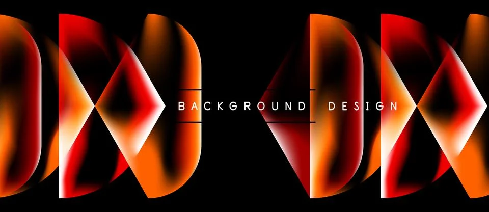Abstract dynamic waves, vibrant orange, red hues. Modern design element over Stock Illustration