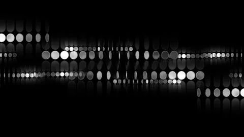 Abstract dynamic with white dots squares on transparent background (alpha ch Stock Footage 287063988