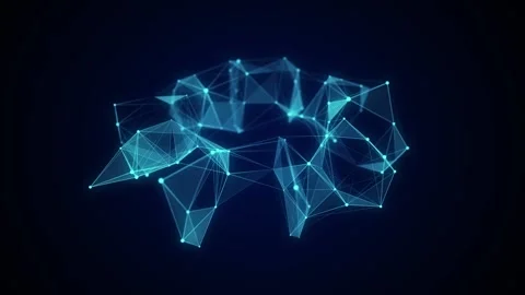 Abstract dynamic wireframe torus Stock Footage 277252365