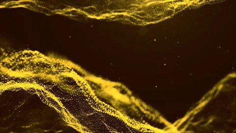 Abstract dynamic wireframe tunnel on blue background. Deep wavy wormhole Stock Footage 252892896