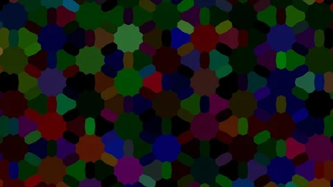 Abstract, dynamically changing, looped geometric background, 3d render Vidéo 128889693
