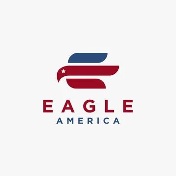 Abstract E letter for eagle logo icon vector template Stock Illustration
