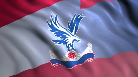 Abstract eagle bird on the emblem of the Crystal Palace professional football Stock Footage 187219667