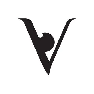 Abstract eagle eye letter V logo idolated on white background. Stock Illustration