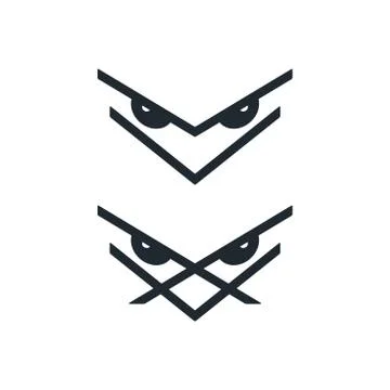 Abstract eagle face icons Stock Illustration