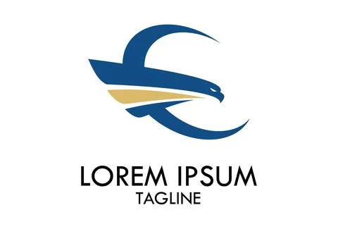 Abstract Eagle Head with Circle Logo Design	 Stock Illustration