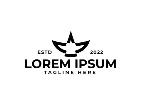 Abstract eagle logo design template Stock Illustration