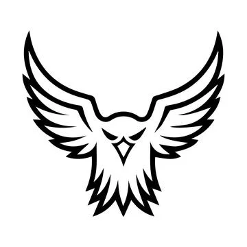 Abstract Eagle logo or modern line icon. Vector line art and icon design wi.. Stock Illustration