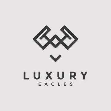 Abstract eagle logo vector design Stock Illustration