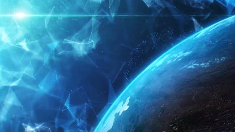 Abstract Earth Background in blue Stock Footage 235611181