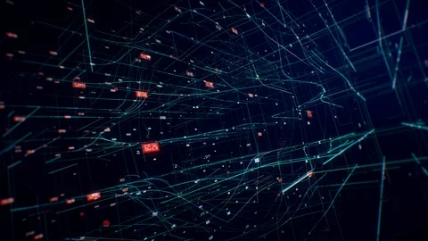 Abstract Earth Data System Stock Footage 123290969