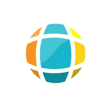 Abstract earth globe logo design Stock Illustration