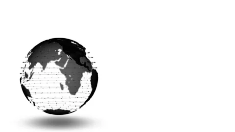 Abstract Earth Globe rotating over white backdrop. Animated seamless loop video Stock Footage 151969890