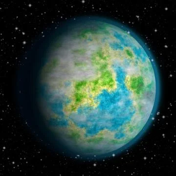Abstract Earth planet generated texture Illustrazione stock