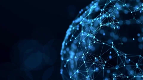 Abstract earth rotation, big data, digital clouds. Stock Footage 251937405