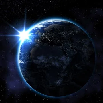 Abstract Earth from space (Elements of this image furnished by NASA) Stock Illustration