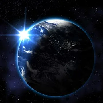 Abstract Earth from space (Elements of this image furnished by NASA) Stock Illustration