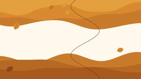 Abstract earthy landscape uses brown layered hills surrounding a wide cream Иллюстрация