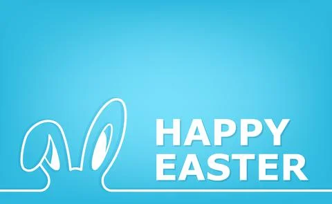 Abstract Easter Bunny with Happy Easter Greetings - Vector Illustrazione stock