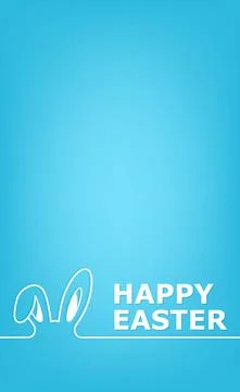 Abstract Easter Bunny with Happy Easter Greetings - Vector Stockillustratie