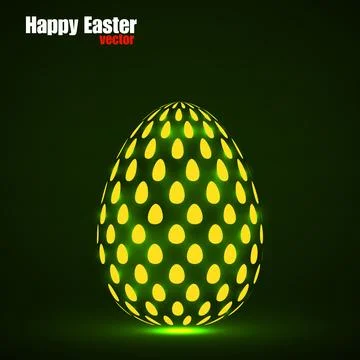 Abstract Easter egg with circles, vector illustration Stock Illustration