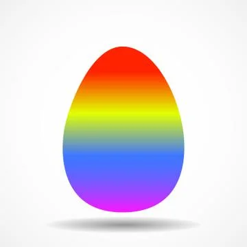 Abstract Easter egg with colorful gradient. Happy Easter Egg Stock Illustration