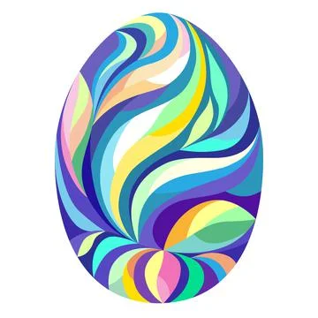 Abstract Easter Egg doodle background. Cute hand drawn childish invitation イラスト素材