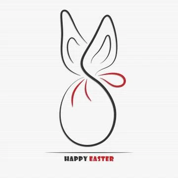 Abstract easter egg with ears Stock Illustration